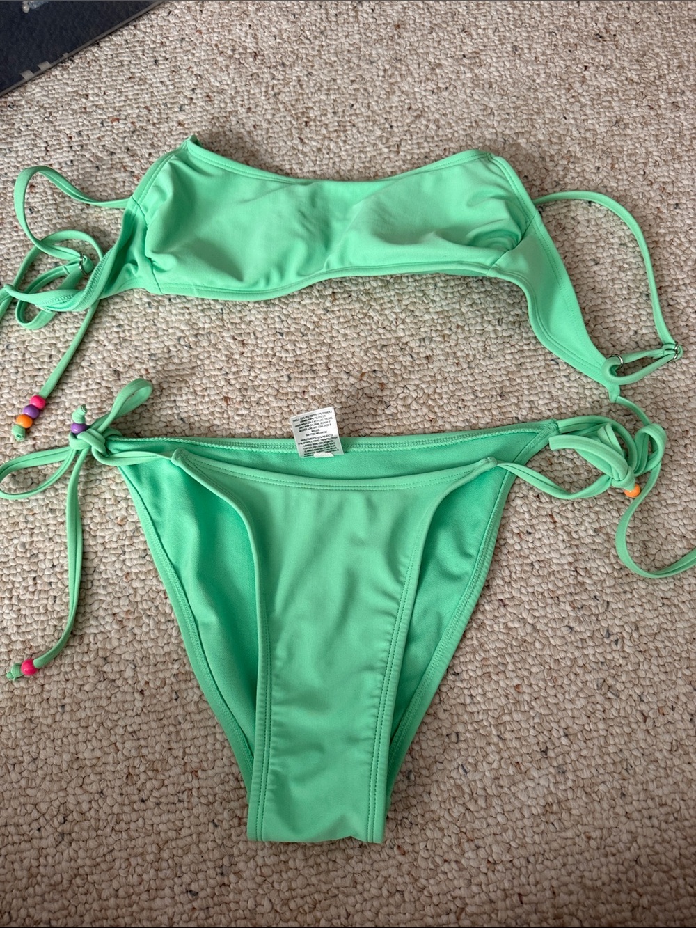 wild fable Mint Green Tie-Side Bikini Set